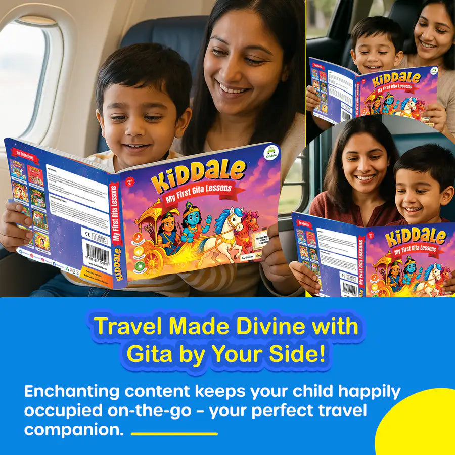 Gita Musical Story Book (3–15 Yrs) | Hindi & English Audio | Gita Shlokas + Easy Meaning+Life Lessons | Teach Dharma, Karma & Values to Kids