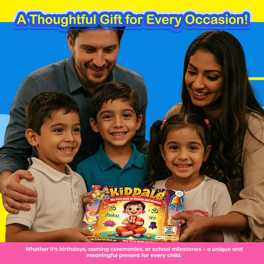 Kiddale's My First Audio Book of Shlokas & Mantras| Introduce Hindu Gods, Shlokas, Mantras to Young Kids(3-15 years)