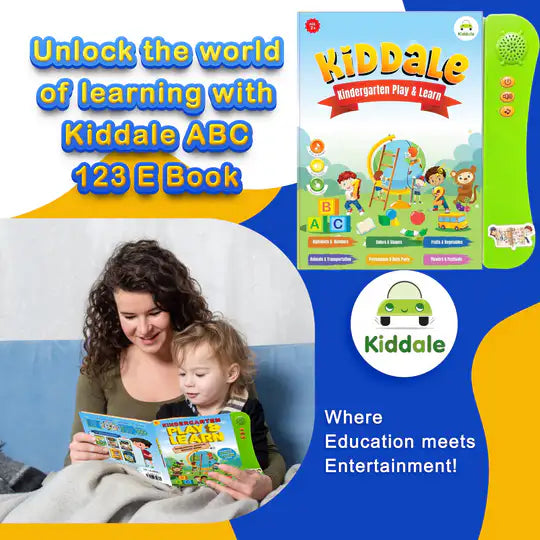 Kiddale Touch & Talk Sound Book — ABC, 123, Rhymes & Stories in One Interactive Adventure (1-4 Yrs)