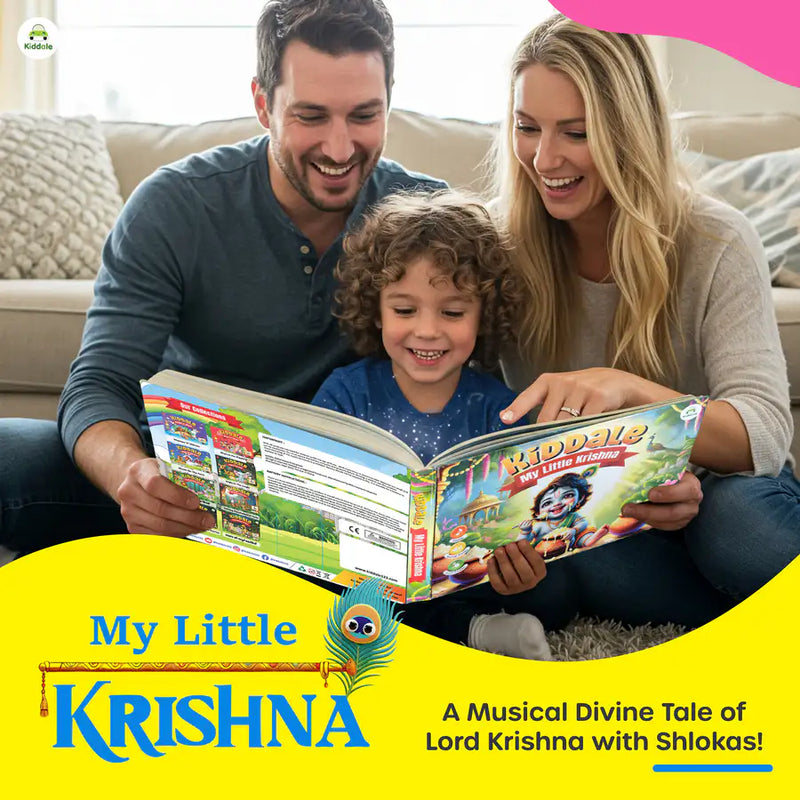 Krishna Musical Story Book for Kids (3–12 Years) |Hindi & English | Musical Story+ Shlok+Mantra for Kids