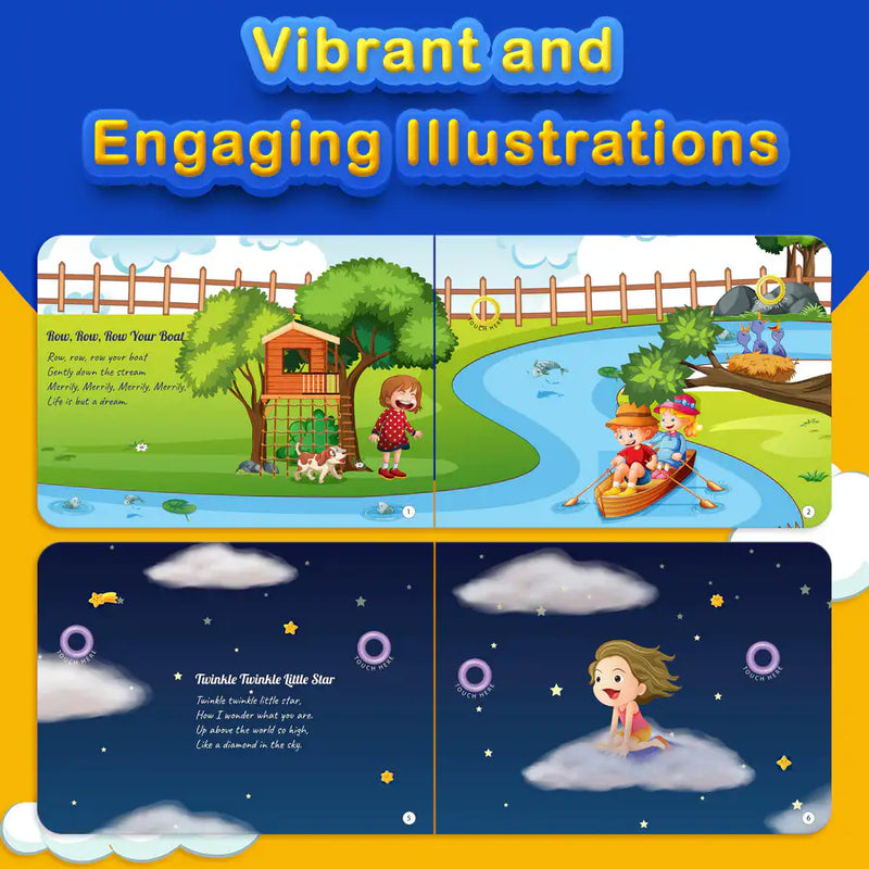 Kiddale – Touch, Play & Learn Book🎵 | 28 Sound Buttons|8 Most-Loved English Rhymes to Spark Your Child’s Joy