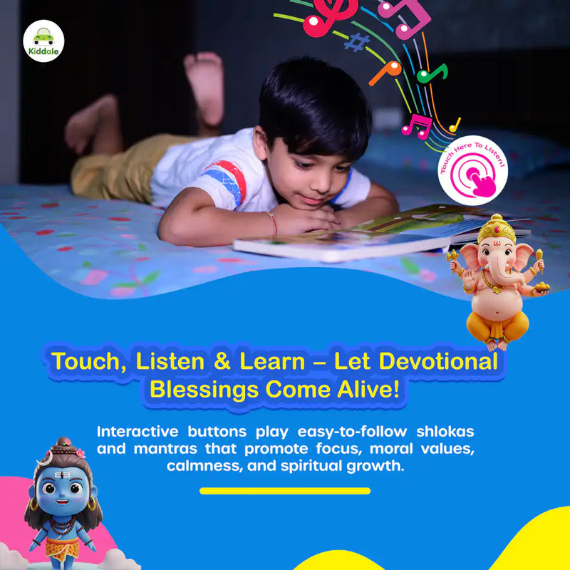 Kiddale's My First Audio Book of Shlokas & Mantras| Introduce Hindu Gods, Shlokas, Mantras to Young Kids(3-15 years)