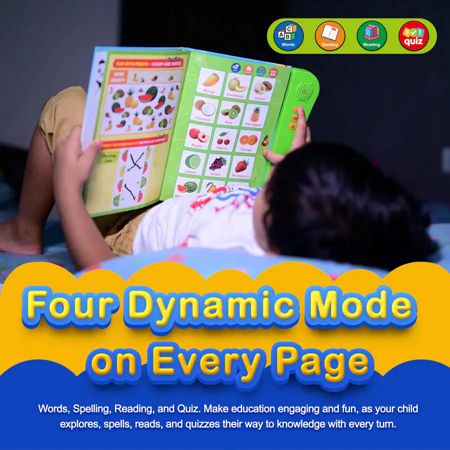 Kiddale Touch & Talk Sound Book — ABC, 123, Rhymes & Stories in One Interactive Adventure (1-4 Yrs)