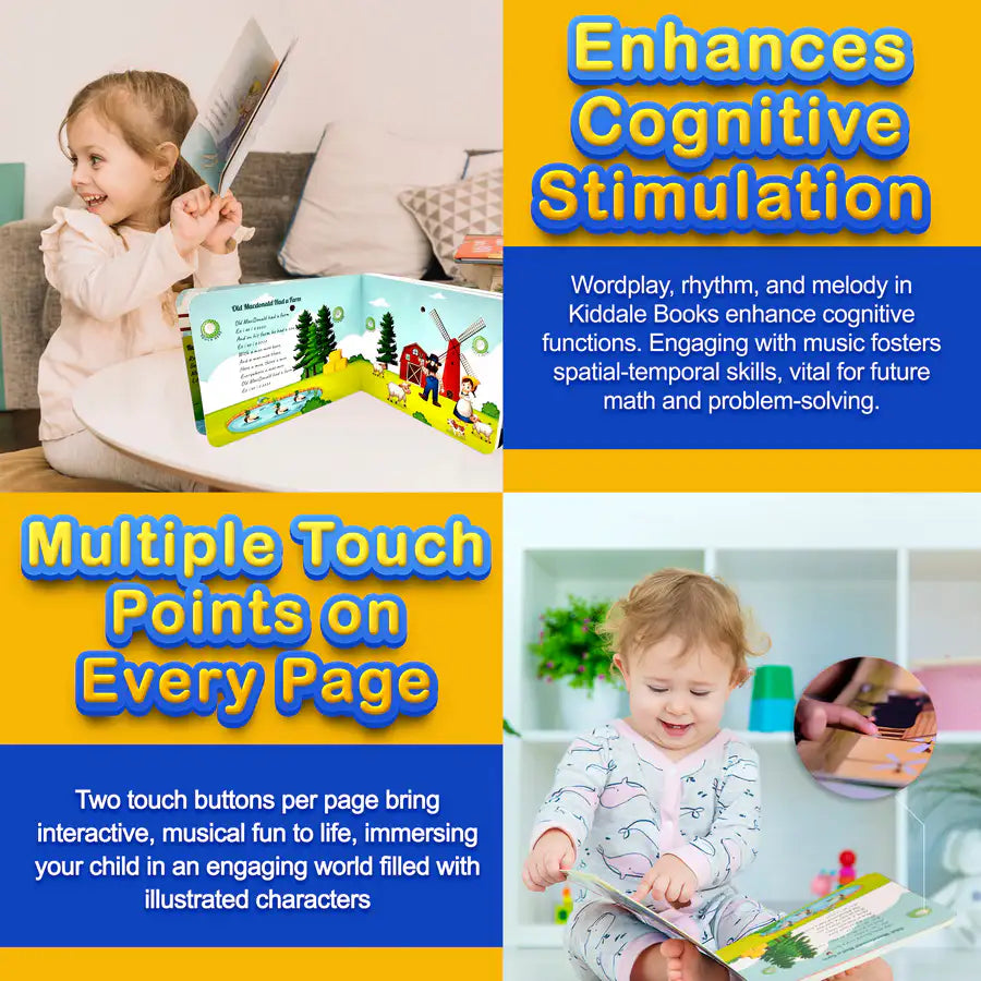 Kiddale – Touch, Play & Learn Book🎵 | 28 Sound Buttons|8 Most-Loved English Rhymes to Spark Your Child’s Joy