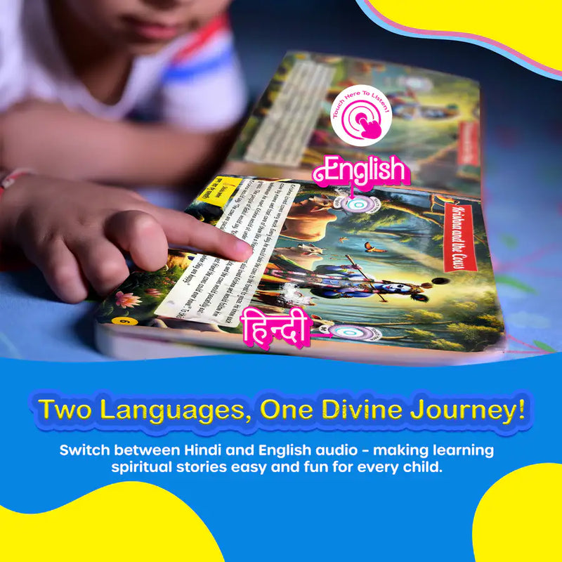 Krishna Musical Story Book for Kids (3–12 Years) |Hindi & English | Musical Story+ Shlok+Mantra for Kids