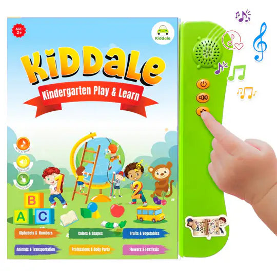 Kiddale Touch & Talk Sound Book — ABC, 123, Rhymes & Stories in One Interactive Adventure (1-4 Yrs)