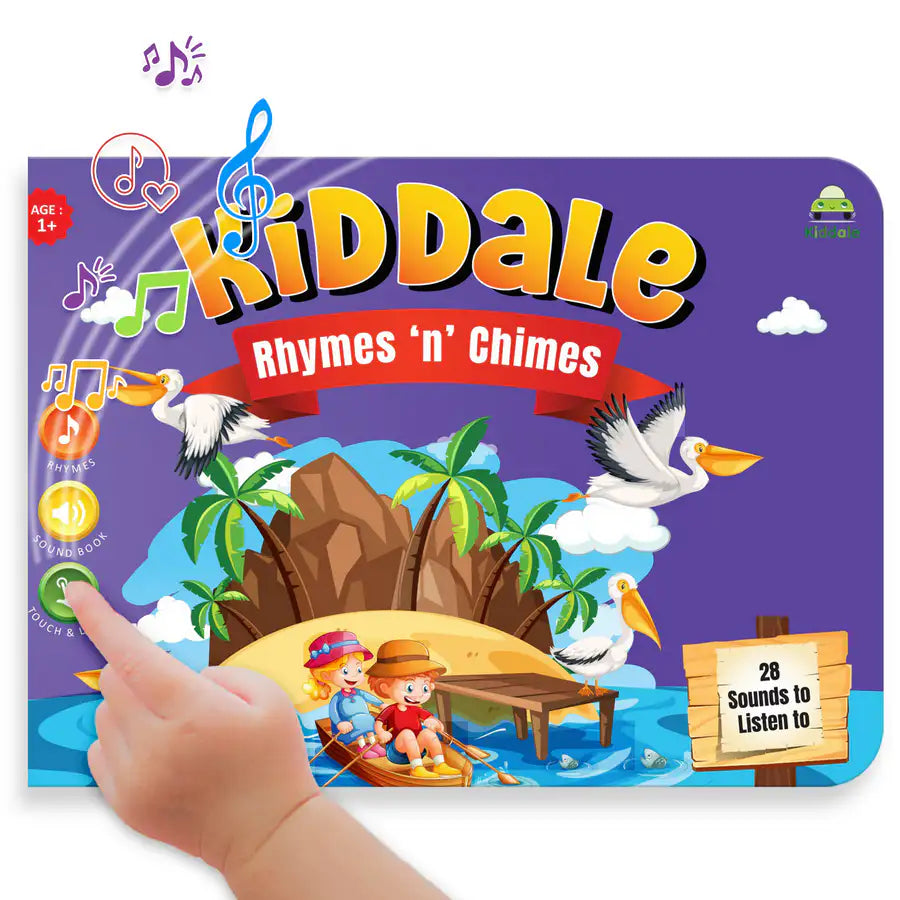 Kiddale – Touch, Play & Learn Book🎵 | 28 Sound Buttons|8 Most-Loved English Rhymes to Spark Your Child’s Joy