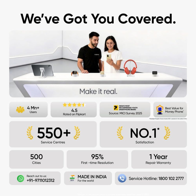realme realme Buds T500 Pro TWS Earbuds with 12.4mm Drivers, Upto 50dB ANC,3D Spatial Audio, 56H Playtime, AI ENC, IP55 Rating, and 45ms Low Latency BT 6.1 (Lemon Cola) - image 14