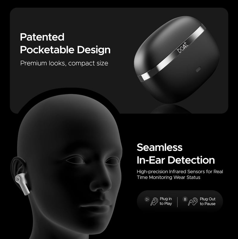 boAt boAt Nirvana Ion, 120HRS Battery, Crystal Bionic Sound w/Dual EQ Modes, 4Mics ENx, App Support, Low Latency, IPX4, v.5.2 Bluetooth Earbuds, TWS Ear Buds Wireless Earphones with mic (Charcoal Black) Charcoal Black 120 Hrs - image 7