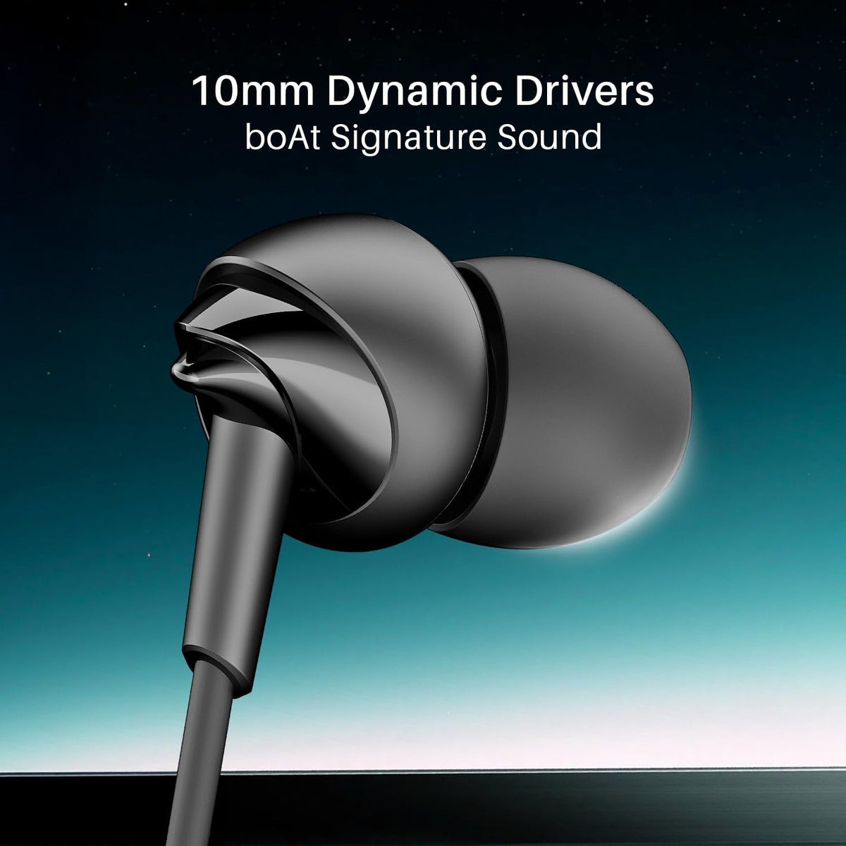 boAt Bassheads 300C Wired Earphones,Type-C Jack, 10mm Drivers, Signature Sound, in-Line Microphone, Integrated Controls, Voice Assistant & 120cm Cable (Active Black) Active Black-1