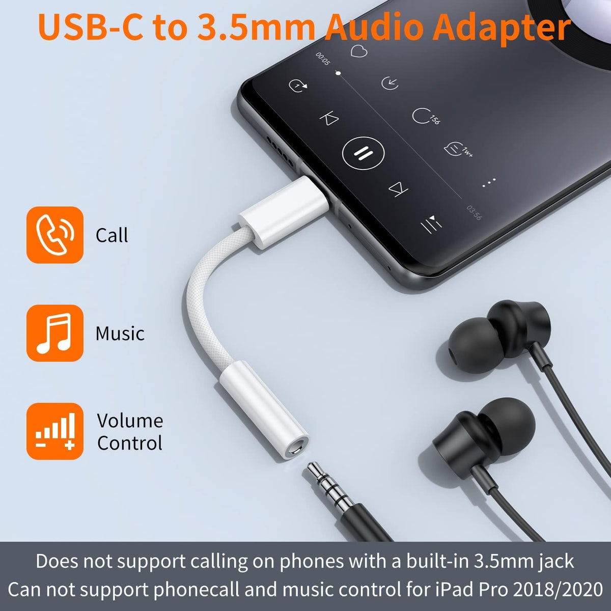 WISTAR USB Type C to 3.5mm Female Headphone Jack Adapter, (2-Pack) USB C to Aux Audio Dongle Cable Cord Compatible FOR iPhone 15/15 Plus/Pro/Pro Max, iPad Pro, Samsung Galaxy S23/S23/S22/S21Ultra, MacBook - image 2