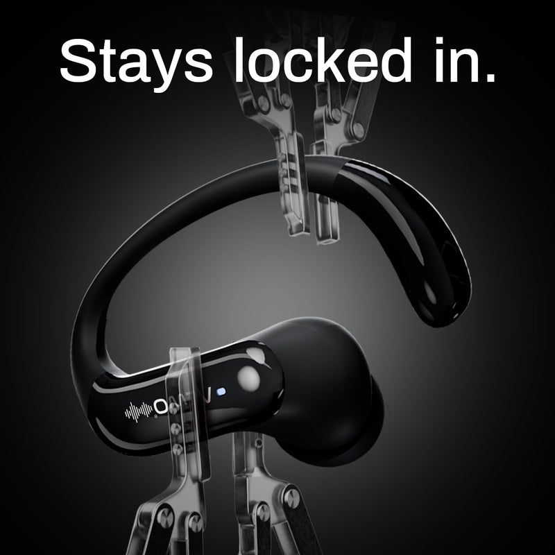 ACwO ACwO DwOTS Sense Pro Open-Ear Wireless Earbuds, Wide-Band up to ANC 42dB, Voice-First Mic System for Clear Calls, 45H Playtime, 12mm Drivers, Dual Connectivity, IPX5, Bluetooth v6.0 TWS (Black) - image 7