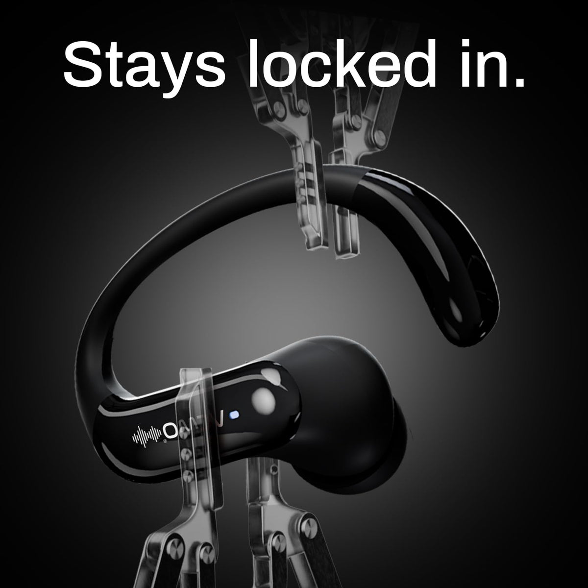 ACwO ACwO DwOTS Sense Pro Open-Ear Wireless Earbuds, Wide-Band up to ANC 42dB, Voice-First Mic System for Clear Calls, 45H Playtime, 12mm Drivers, Dual Connectivity, IPX5, Bluetooth v6.0 TWS (Black) - image 7