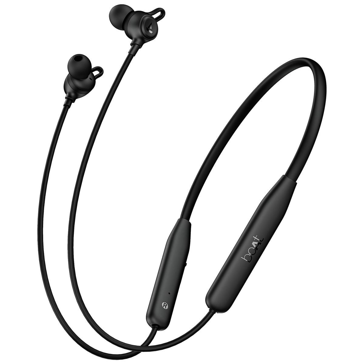 boAt boAt Rockerz 200, 40H Battery, Signature Sound, ENx Tech, Dual Pairing, 60 ms Low Latency, IPX5, ASAP Charge, Magnetic Buds, Bluetooth Neckband, Wireless with Mic Earphones (Active Black) - main image