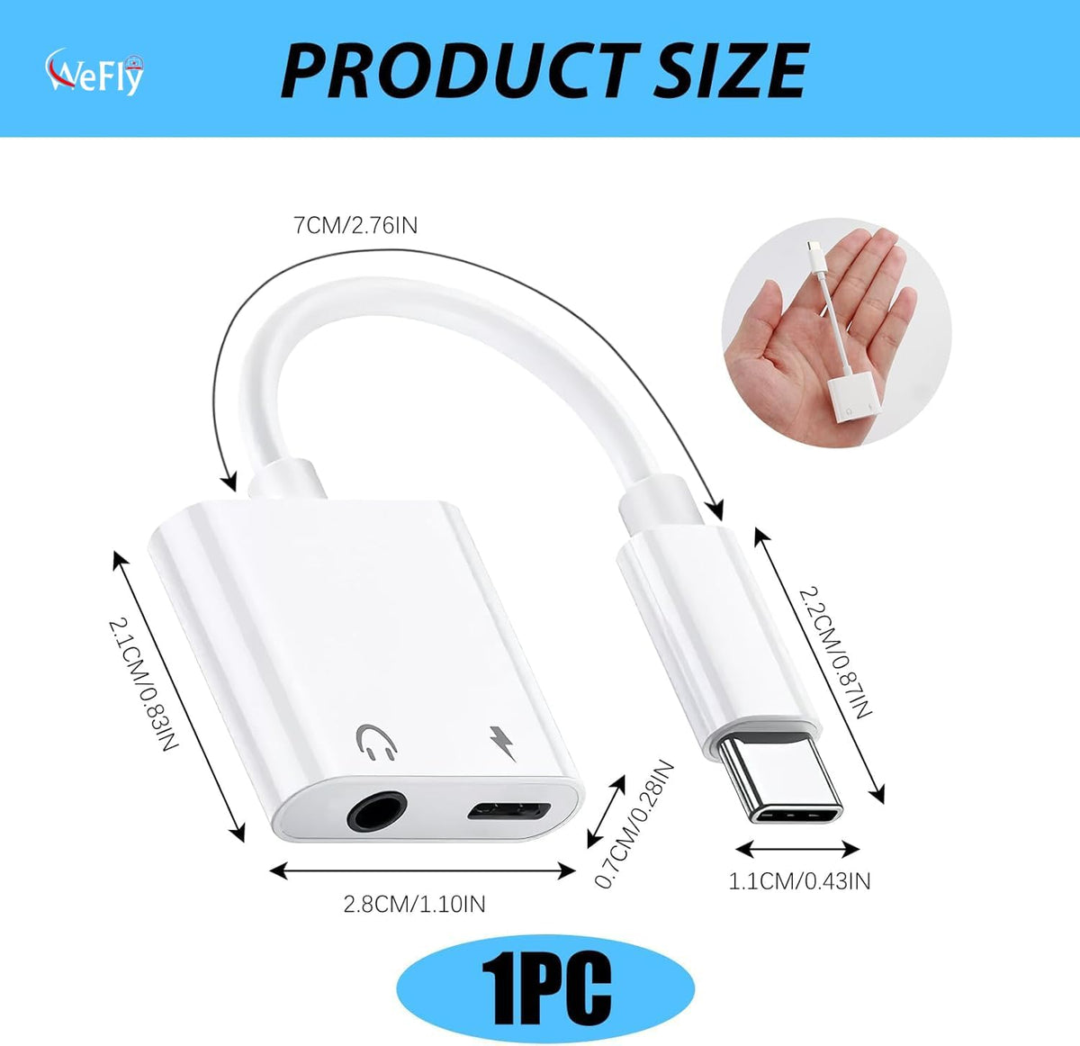 WISTAR USB C to 3.5mm Headphone and Charger Adapter, Type C to Aux Jack Dongle Cable Cord with PD Fast Charging for iPhone 15/16 Pro/Max/Plus, iPad, Samsung Gal.axy S22/S23/S24 Ultra, Note 20 - image 2