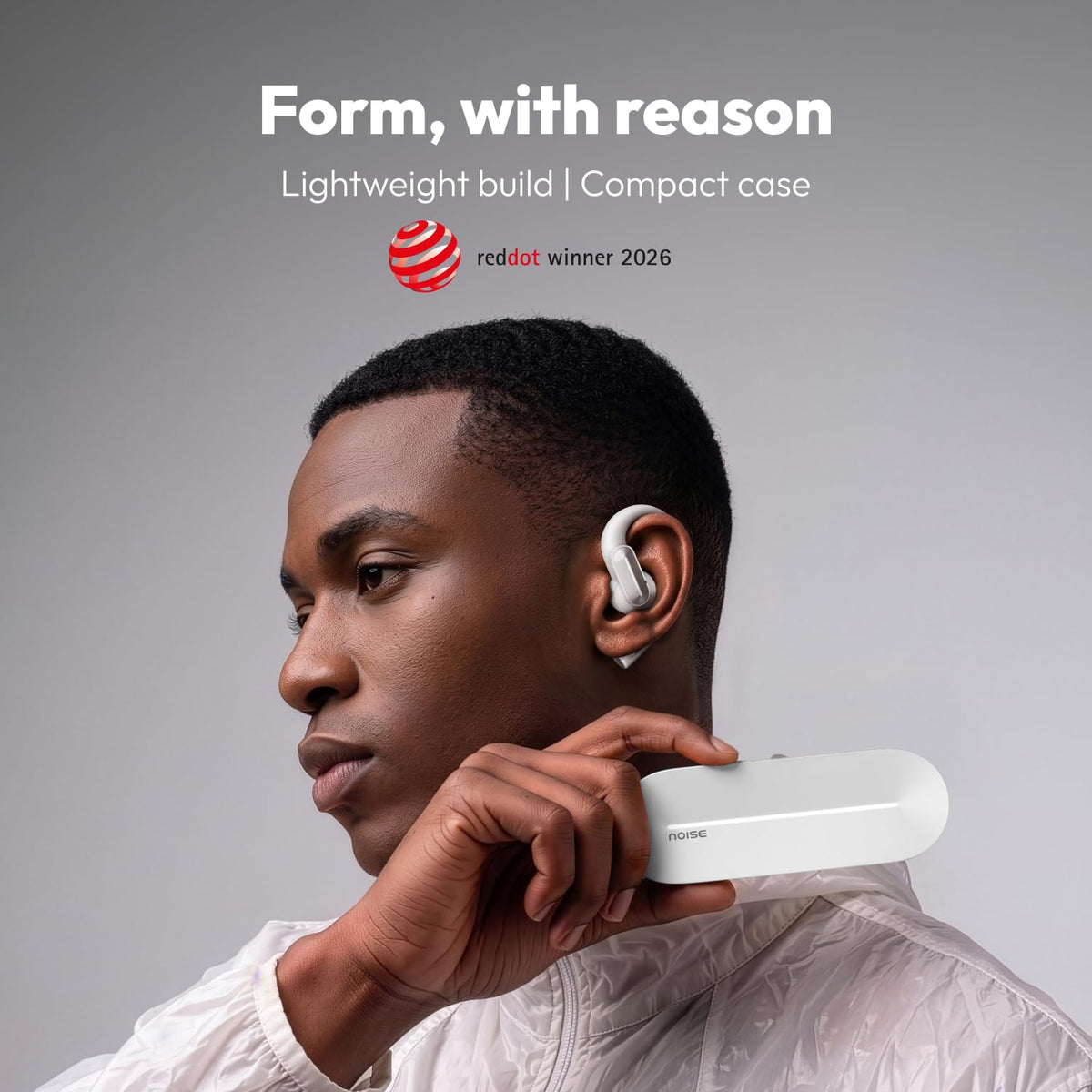 Noise Noise Alt Buds Open Wireless Open-Ear Earbuds (2026), Red Dot Award-Winning Design, Hi-Res LHDC Audio, AI-Powered, Quad Mic ENC, App Support, Up to 35H Playtime, Bluetooth v6.0 (Chosen Black) - image 4
