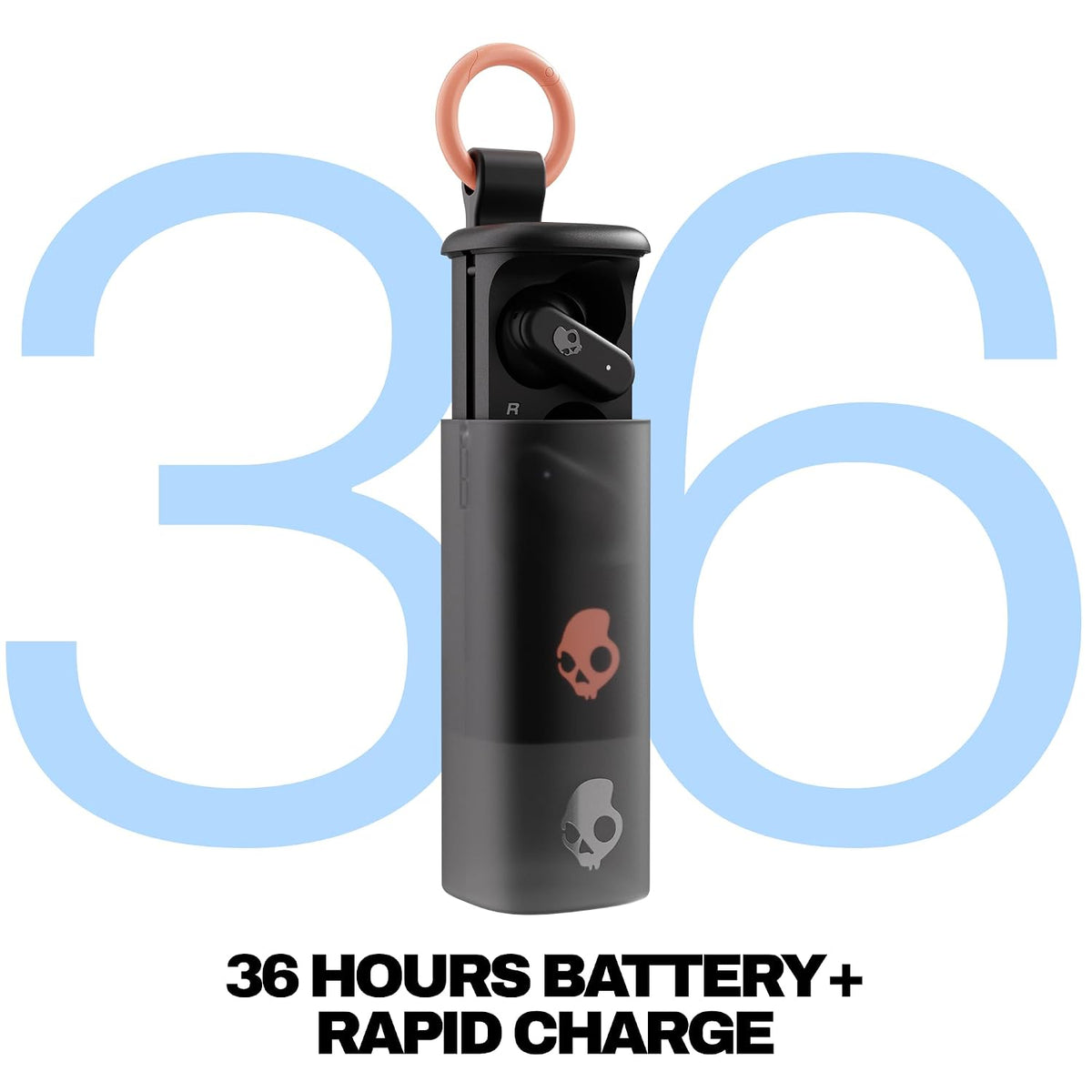 Skullcandy Skullcandy Dime Evo True Wireless Bluetooth Earbuds with Mic, 36Hr Battery, Multipoint Pairing, Google Fast Pair, Stay-Aware Mode, IPX4 Sweat Resistant TWS Earbuds - Black - image 2