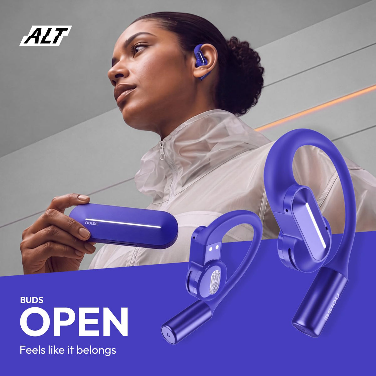 Noise Noise Alt Buds Open Wireless Open-Ear Earbuds (2026), Red Dot Award-Winning Design, Hi-Res LHDC Audio, AI-Powered, Quad Mic ENC, App Support, Up to 35H Playtime, Bluetooth v6.0 (Chosen Black) - image 2