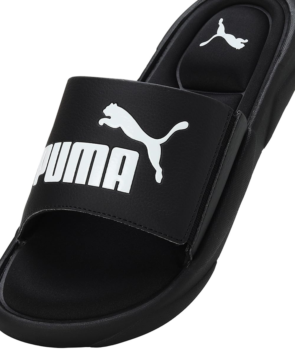 PUMA Puma Unisex Adult Royalcat Memory Foam Slide 9 UK Black-Black-White - image 6