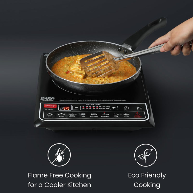 Prestige Prestige PIC 16.0 Plus 2000 Watts Induction Cooktop | 4KV Surge Protection | 8 Preset Indian Menu Option with Timer | Soft Touch Button | Easy to clean | Portable | Black |1Y Warranty | BIS - image 6
