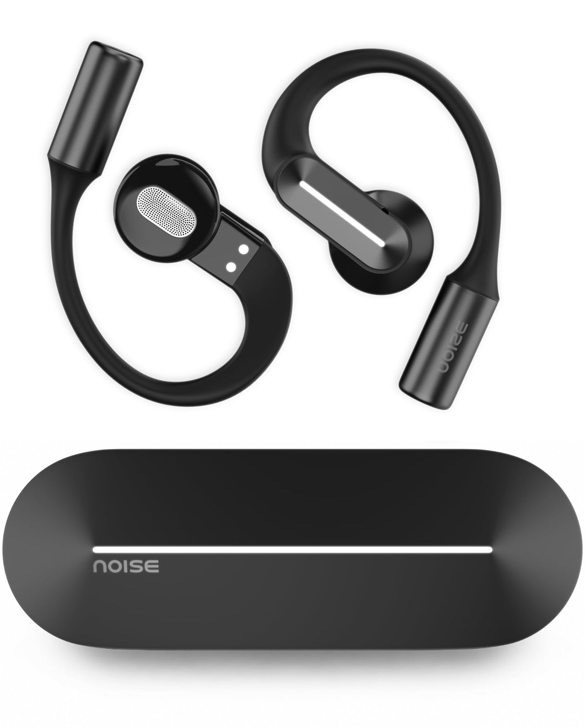 Noise Noise Alt Buds Open Wireless Open-Ear Earbuds (2026), Red Dot Award-Winning Design, Hi-Res LHDC Audio, AI-Powered, Quad Mic ENC, App Support, Up to 35H Playtime, Bluetooth v6.0 (Chosen Black) - image 1