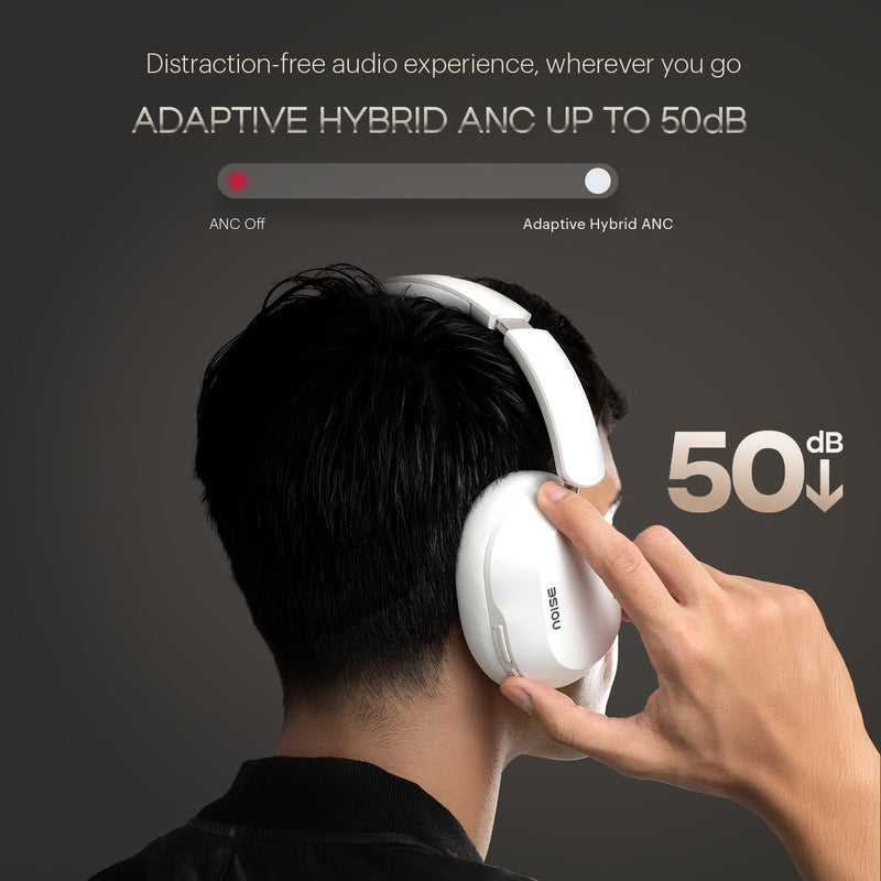 Noise Noise Airwave Max 5 Wireless Over-Ear Headphones with Adaptive Hybrid ANC (up to 50dB), HFA Tech, 80H Playtime, Dual Pairing(Carbon Black) Carbon Black - Airwave Max 5 - image 5