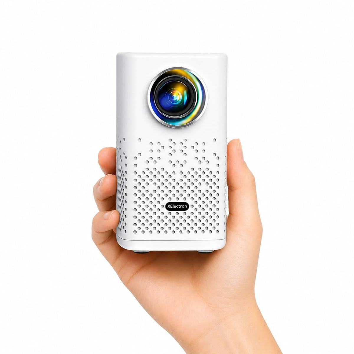XElectron PocketBeam Android 13 Portable Smart Projector, 1080p Support, 6000 Lumens, 150 inch Screen, OTT Apps (Netflix, Prime, YouTube), Miracast, WiFi, BT, HDMI, Built-in Battery, 2hr Playtime