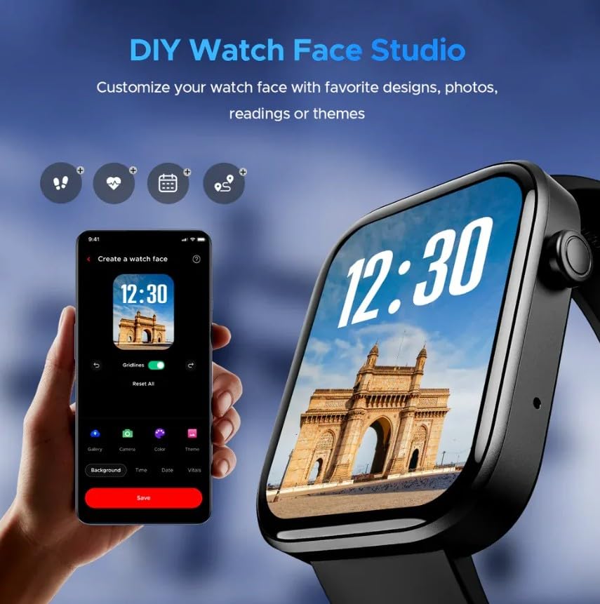 Boat Wave Astra 3 Smartwatch with 1.83” HD Display, Bluetooth Calling, 700+ Sports Modes, Turn-by-Turn Navigation, Health Monitoring & 7 Days Battery Life