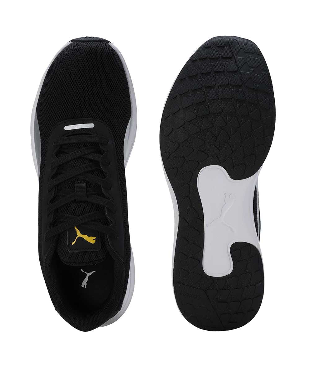PUMA Puma Mens Fierce Runner Running Shoe 9 UK Black-Silver-Yellow Sizzle - image 6