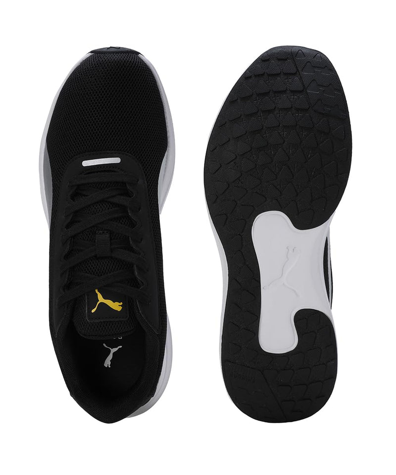 PUMA Puma Mens Fierce Runner Running Shoe 9 UK Black-Silver-Yellow Sizzle - image 6