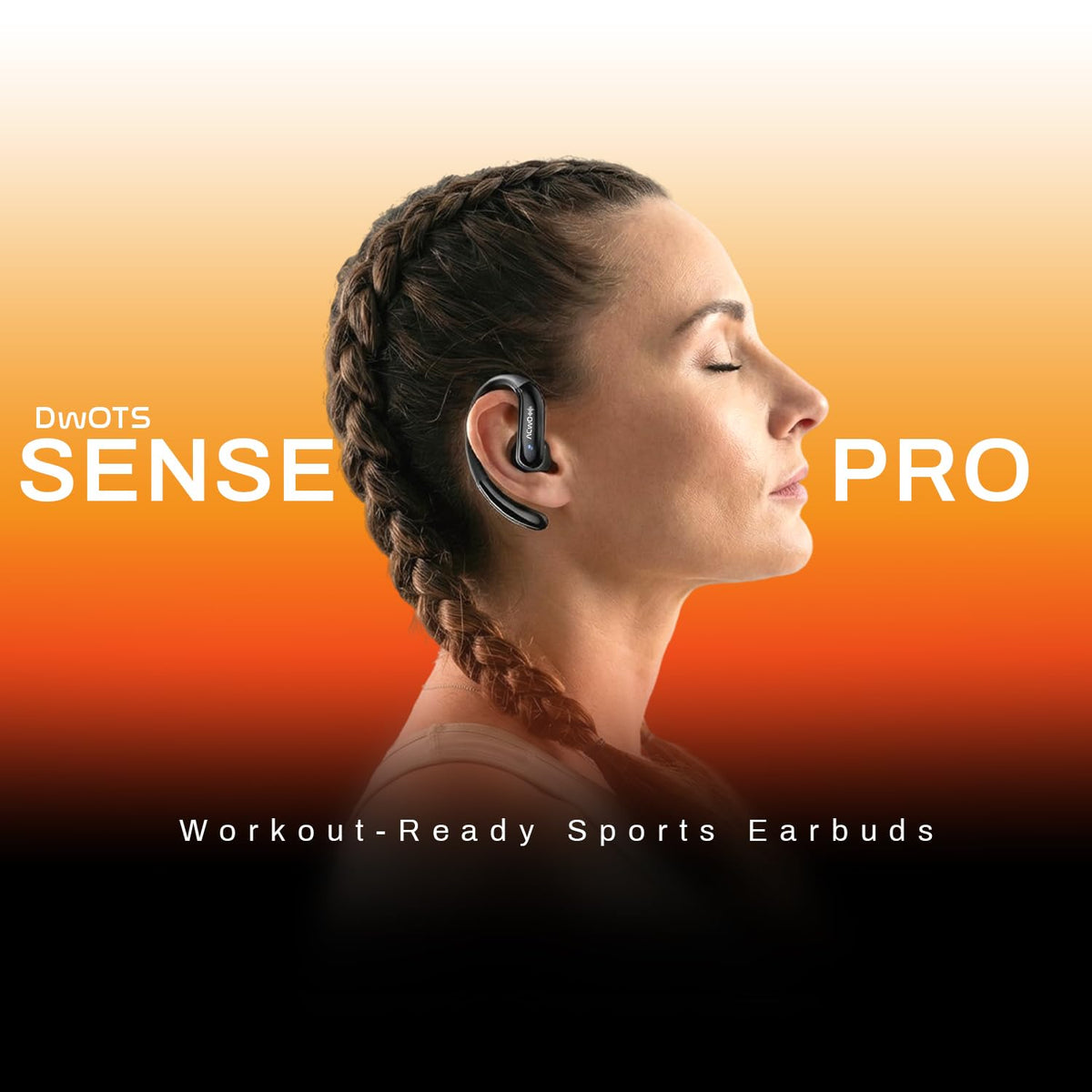 ACwO ACwO DwOTS Sense Pro Open-Ear Wireless Earbuds, Wide-Band up to ANC 42dB, Voice-First Mic System for Clear Calls, 45H Playtime, 12mm Drivers, Dual Connectivity, IPX5, Bluetooth v6.0 TWS (Black) - image 10