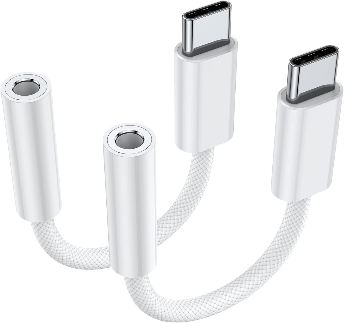 WISTAR USB Type C to 3.5mm Female Headphone Jack Adapter, (2-Pack) USB C to Aux Audio Dongle Cable Cord Compatible FOR iPhone 15/15 Plus/Pro/Pro Max, iPad Pro, Samsung Galaxy S23/S23/S22/S21Ultra, MacBook - image 1