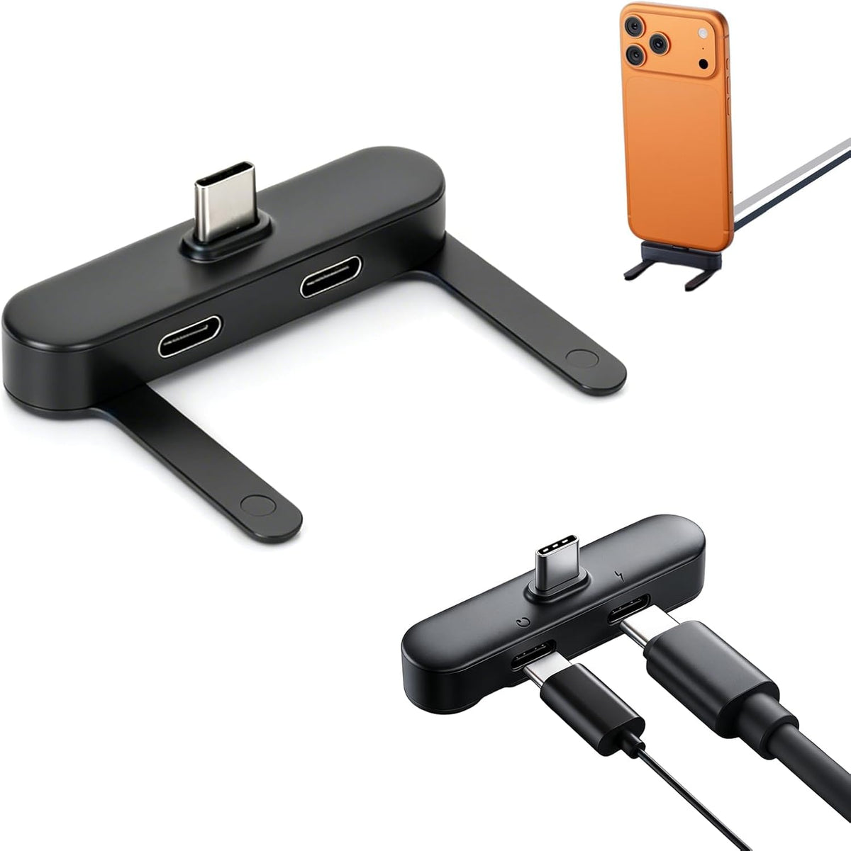 WISTAR WISTAR 2-in-1 USB C Audio & Charging Adapter, 240W PD Fast Charge Dual USB C Headphone Splitter with HiFi DAC, Charge While Listening for iPhone 15/16, Samsung Galaxy, iPad, Laptop - image 1