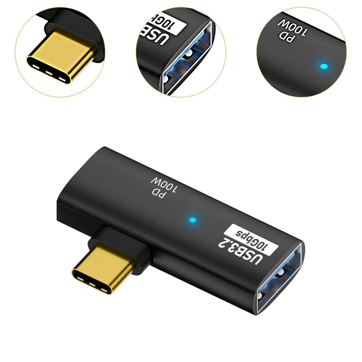 WISTAR WISTAR 2-in-1 USB C to USB 3.2 OTG Splitter Adapter with PD100W Charging Port Converter for iPhone 15 Series,Rog Ally, Steam Deck, Quest 2, iPad, MacBook and More Type C Device - image 2