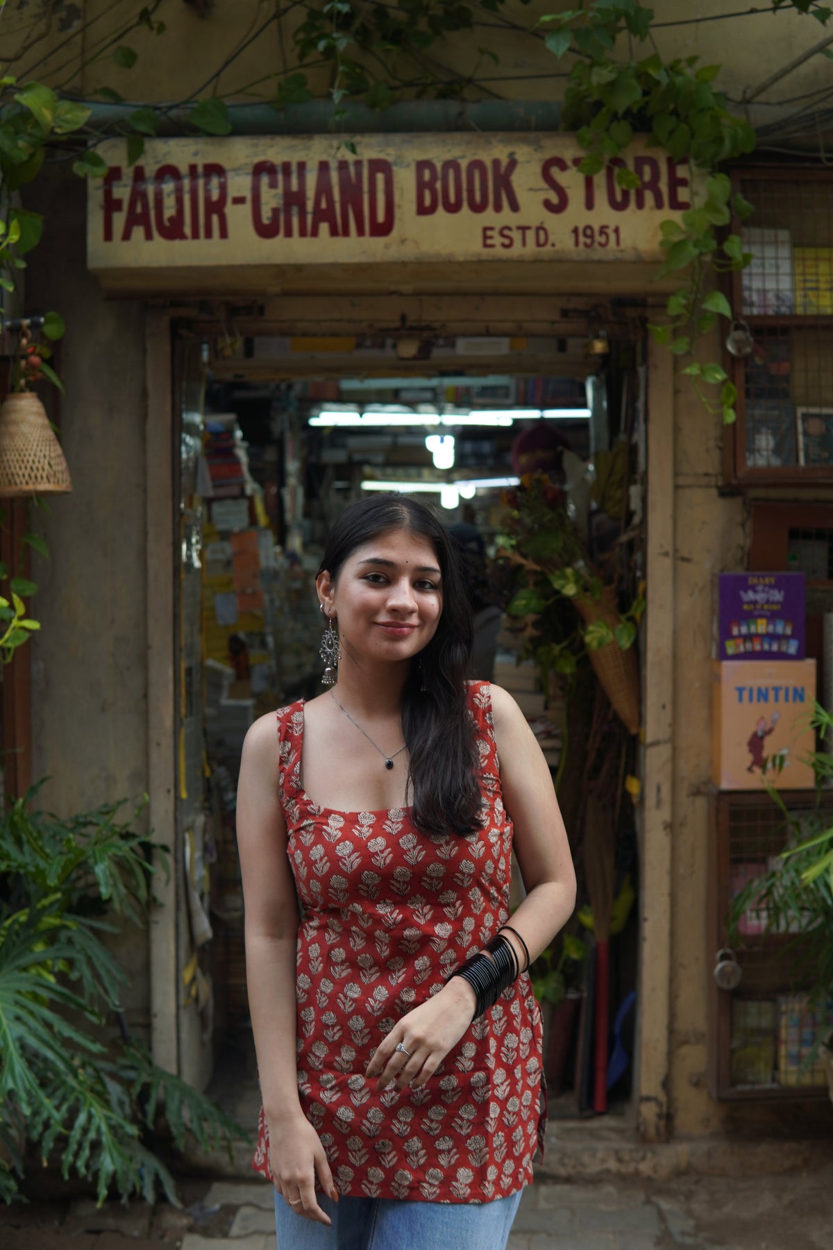 Gerua bagru handblock kurti