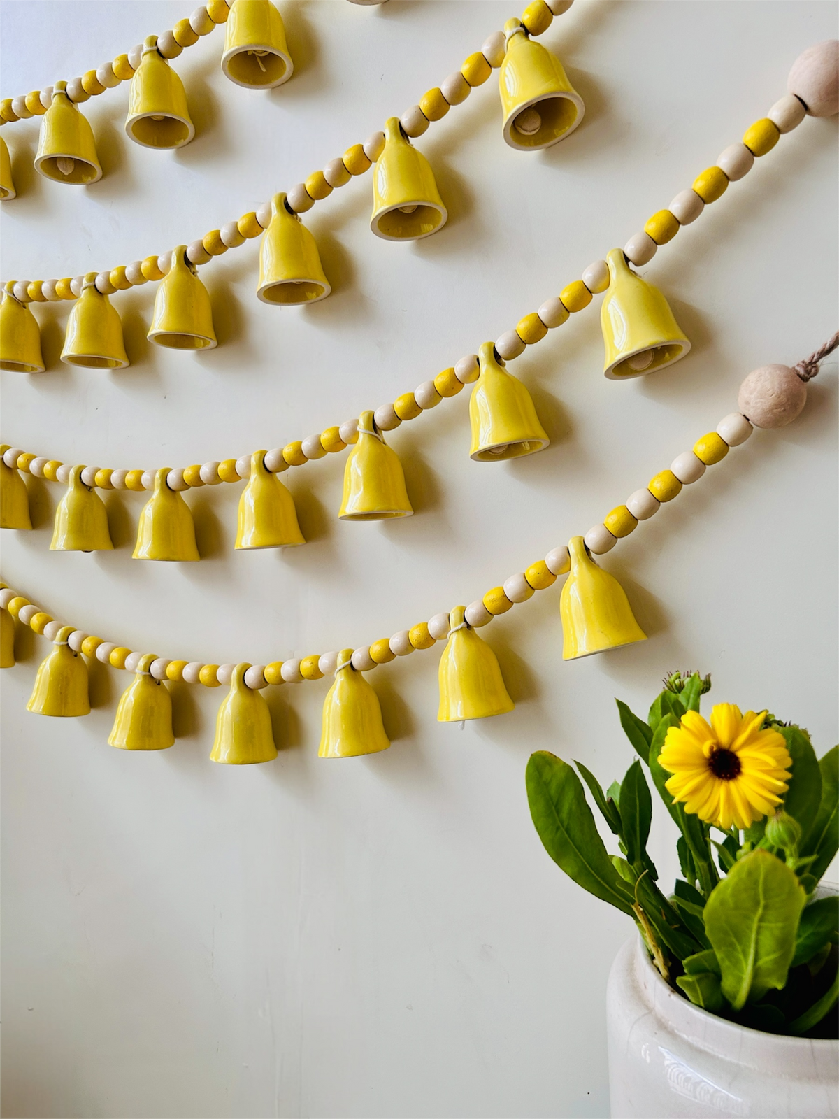 SUNSHINE ON A STRING | KHANAK | Ceramic bells bunting