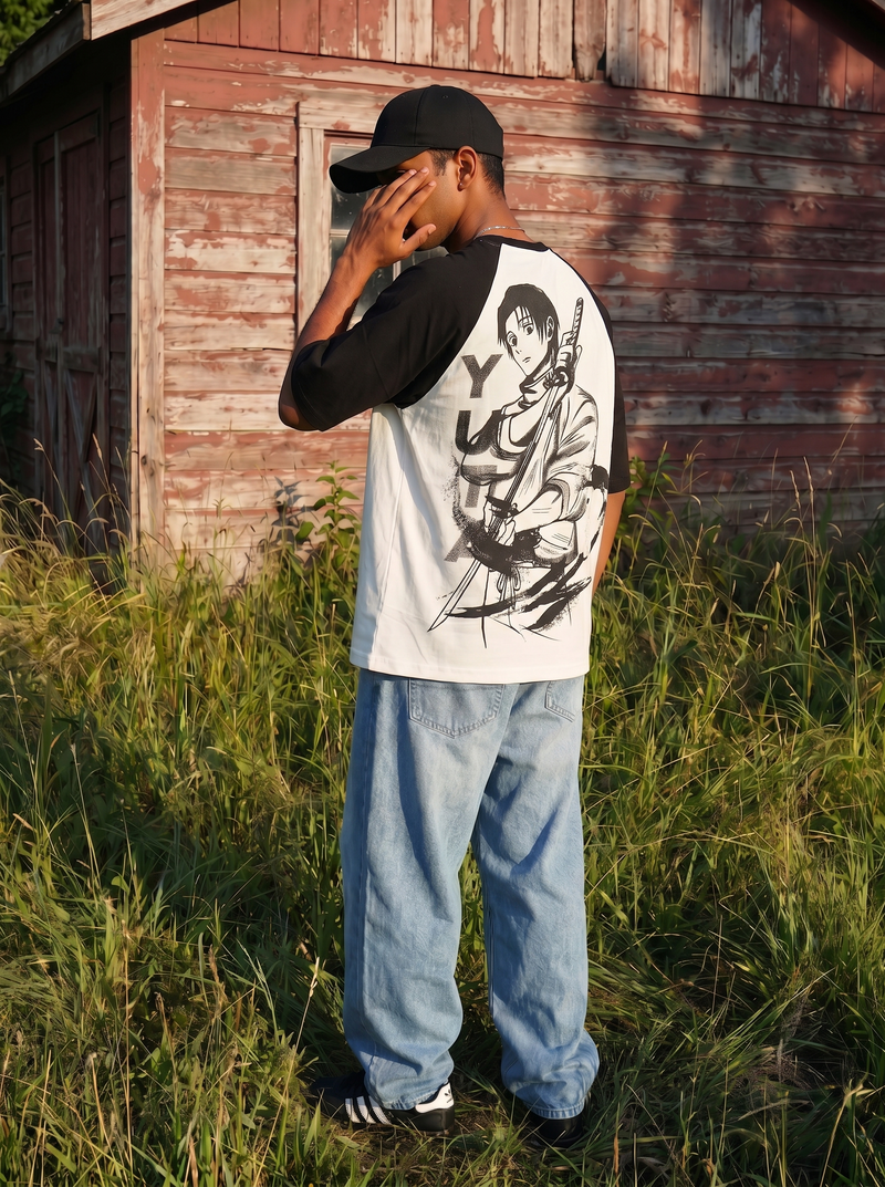 CursedBoy / Yuta JJK / Raglan Oversized T-shirt-4