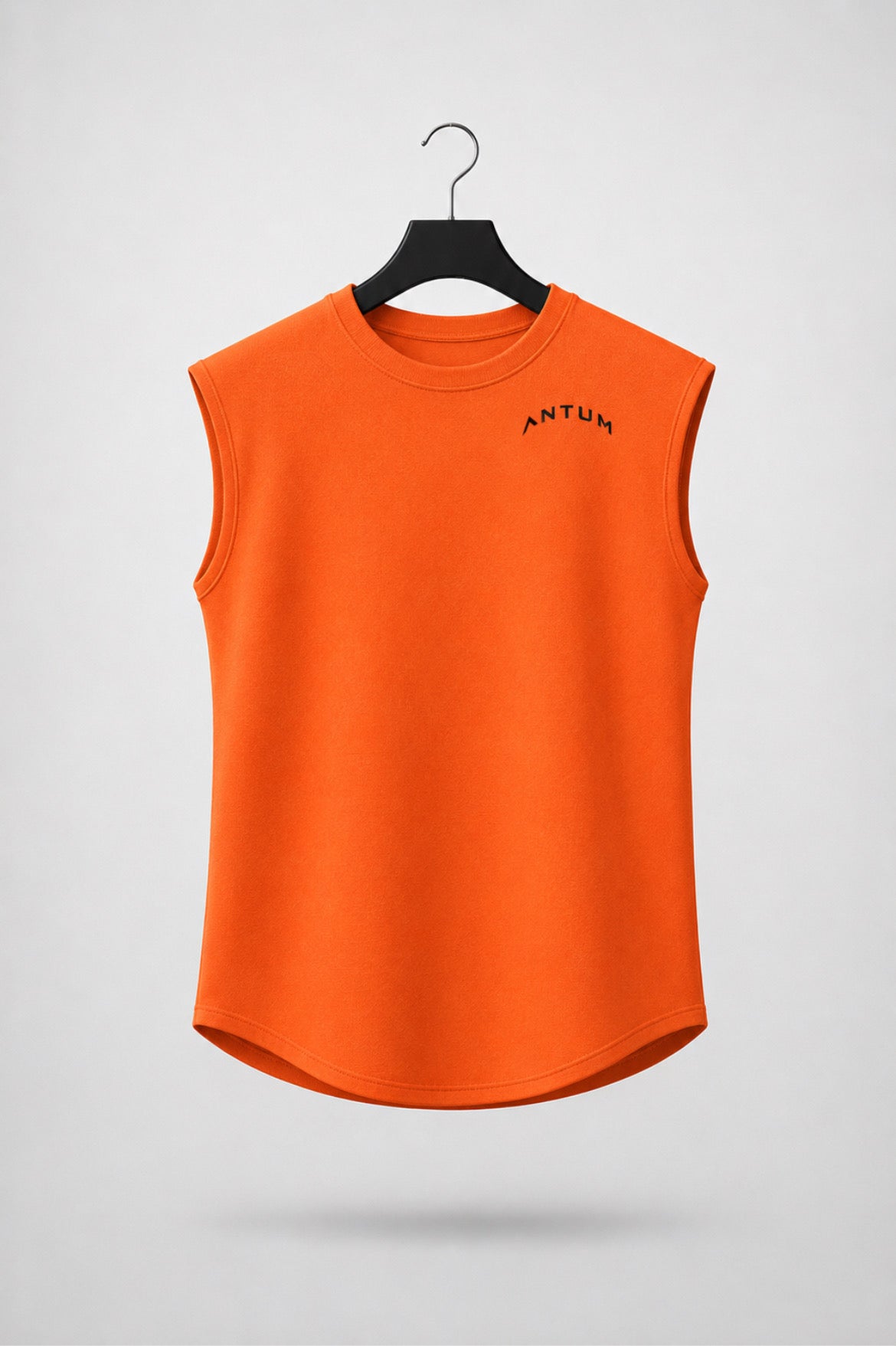 Orange Drop Shoulder Sleeveless