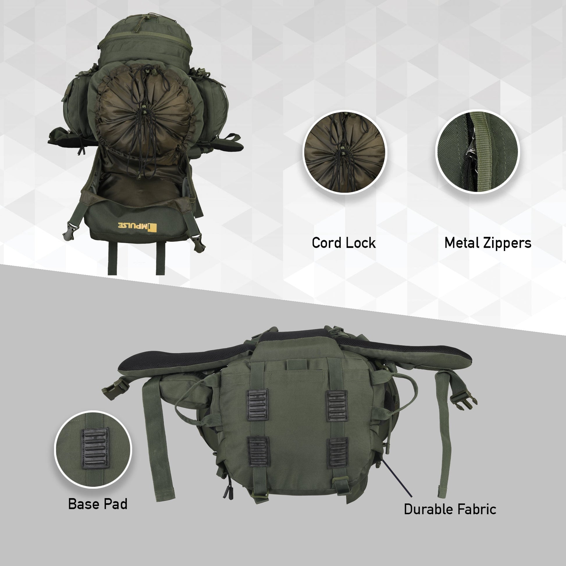 95 Litres Captain Green Trekking bag-6