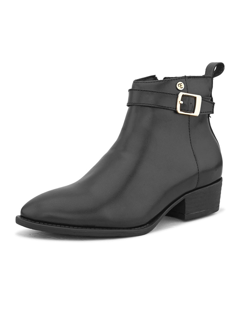EL PASO Women Faux Leather Casual Chelsea Boots-5