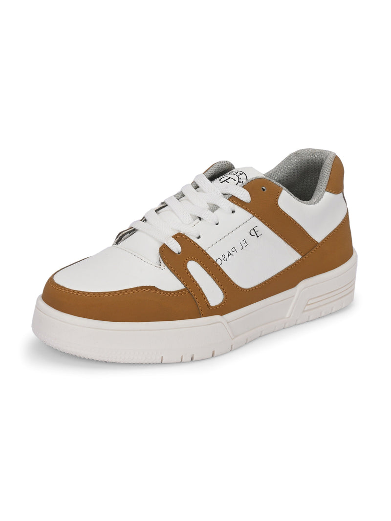 EL PASO Faux Leather Casual Shoes Lace Up Sneakers For Women-50