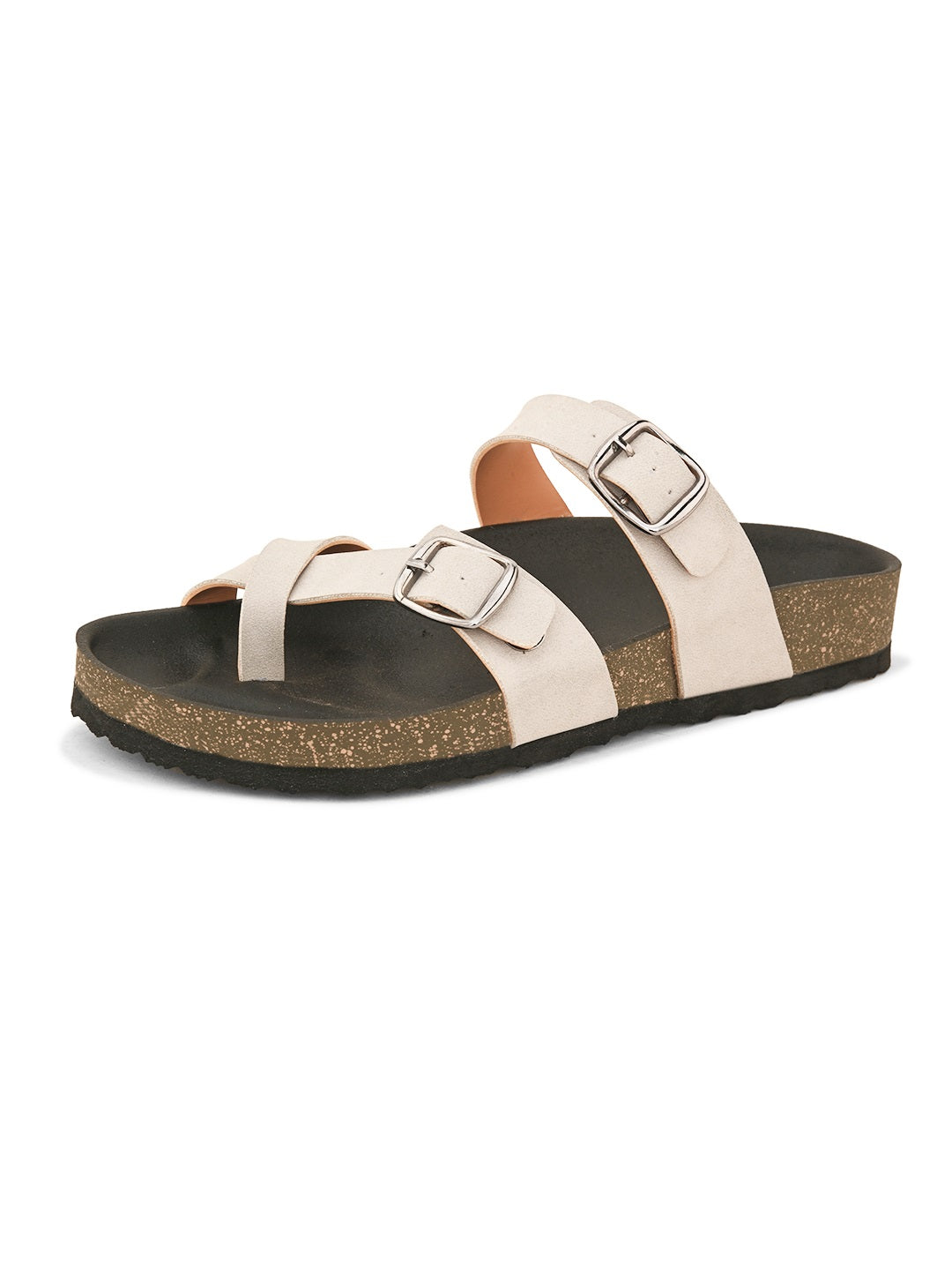 Women One Toe Flats with Buckles-16