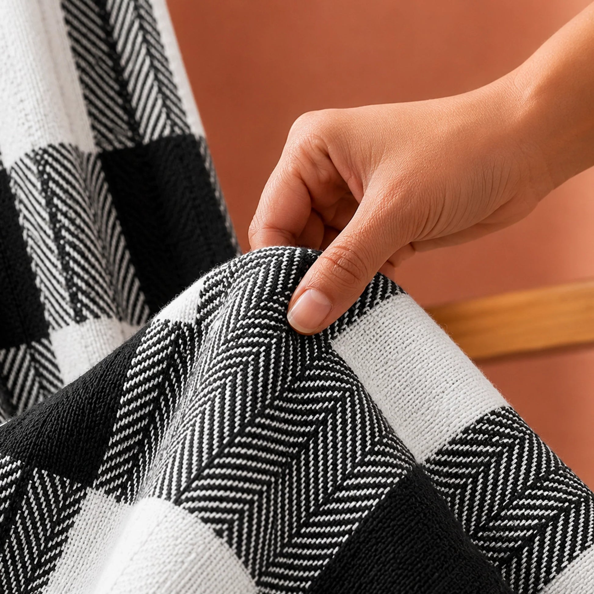 Breton Black Harlequin - Plaid Woven Throw-6