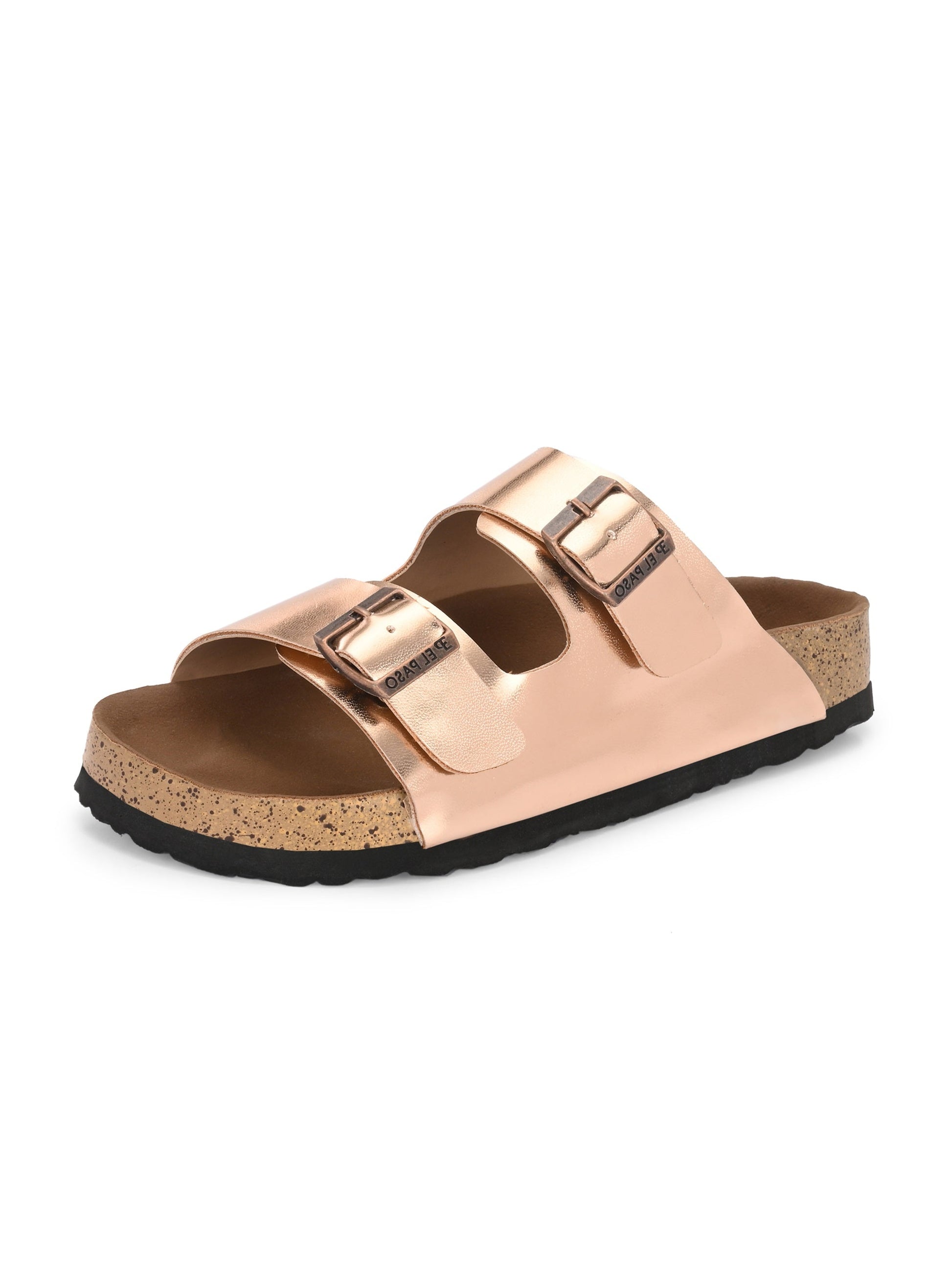 Luxurious Camel Leather Double-Strap Sandal For Women-48