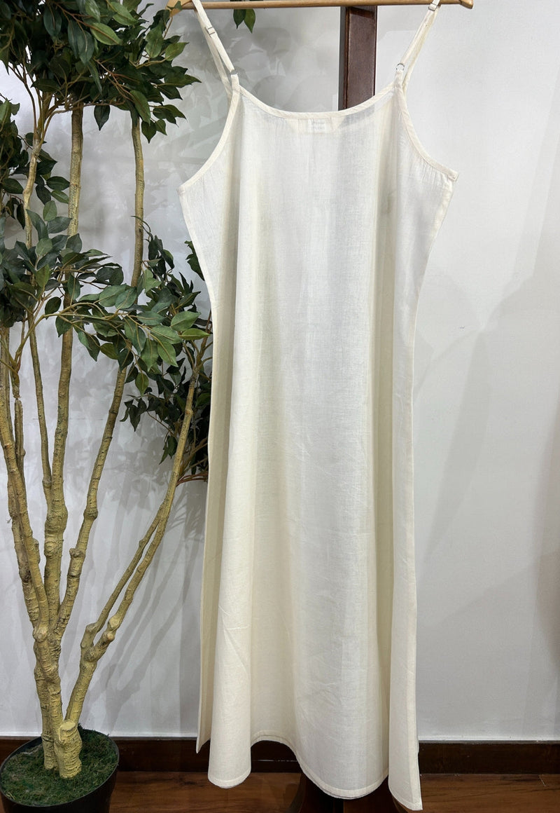 Solid Mul Cotton A Line Slip