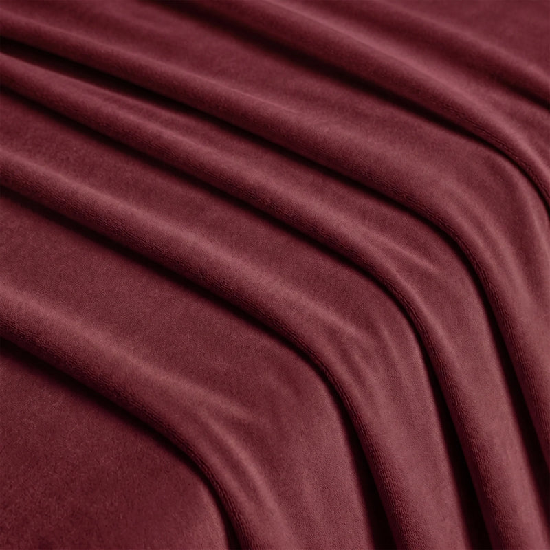 Fort Royal - Rod Pocket Velvet Curtain (Maroon)-6