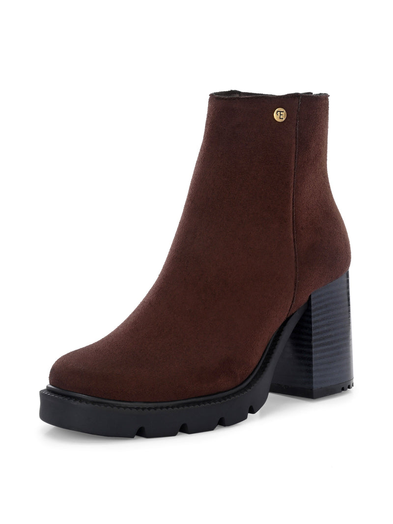 EL PASO Women Faux Leather Casual Chelsea Boots-37