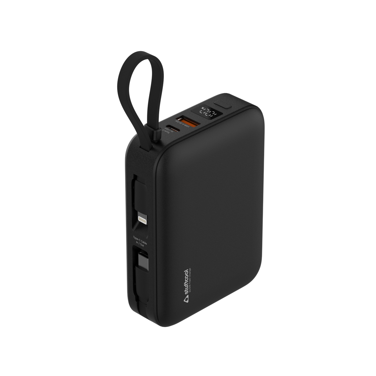 Maverick Mini 20,000mAh Powerbank with 20W Built-in Lightning & Type-C Cables