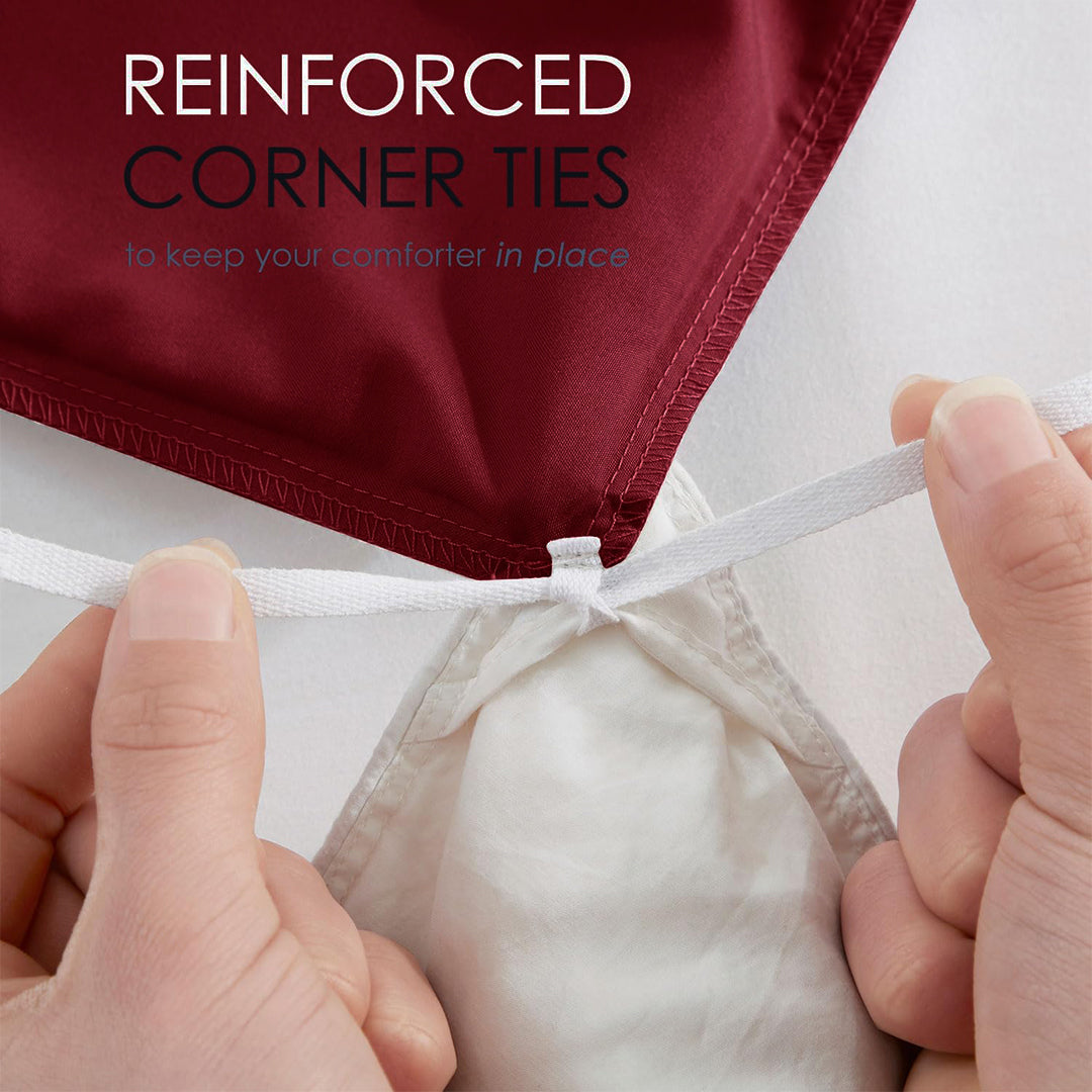 Fort Mellow - Solid Duvet Cover (Maroon)-4