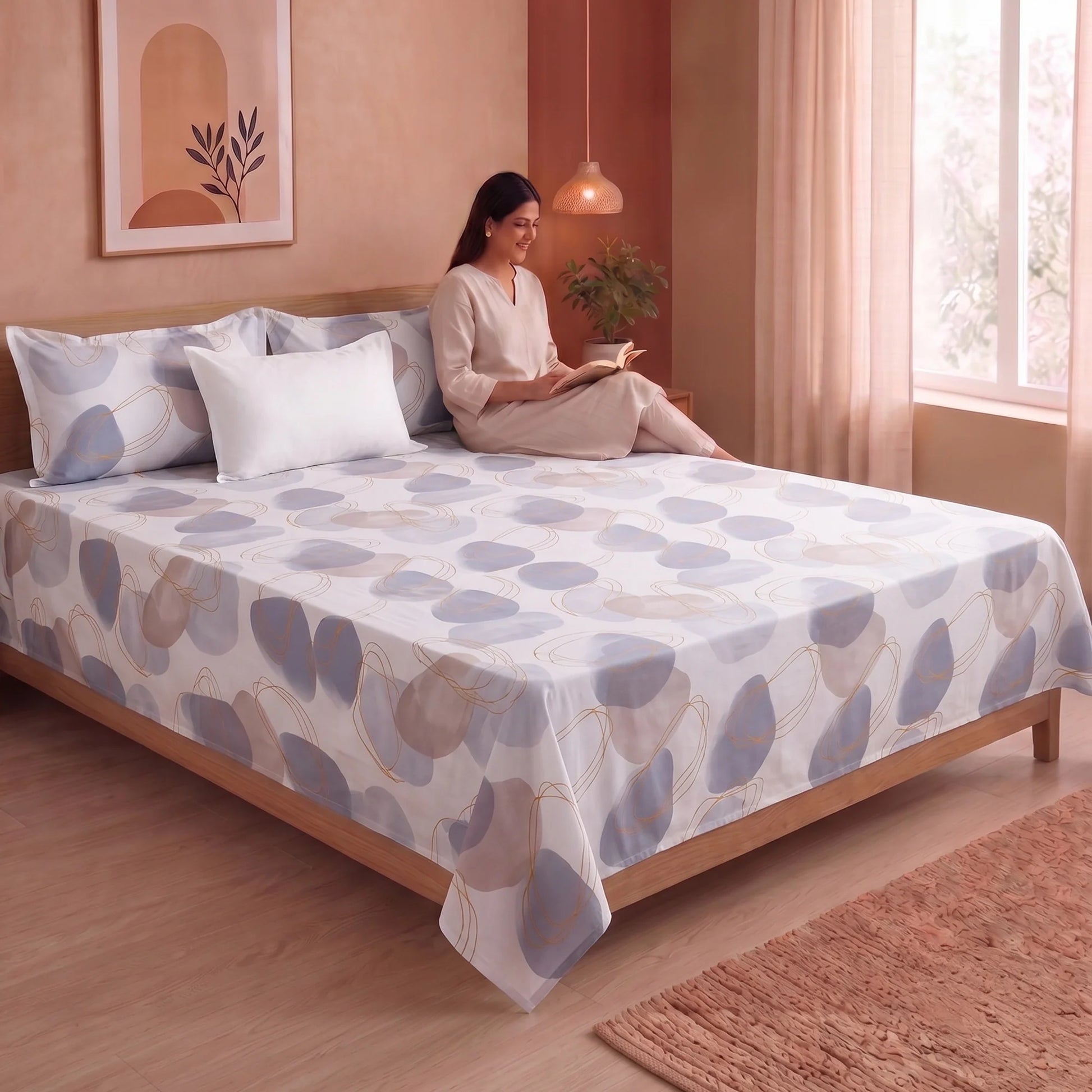 Spheres of Serenity - Floral Bedsheet (Multicolor)-8